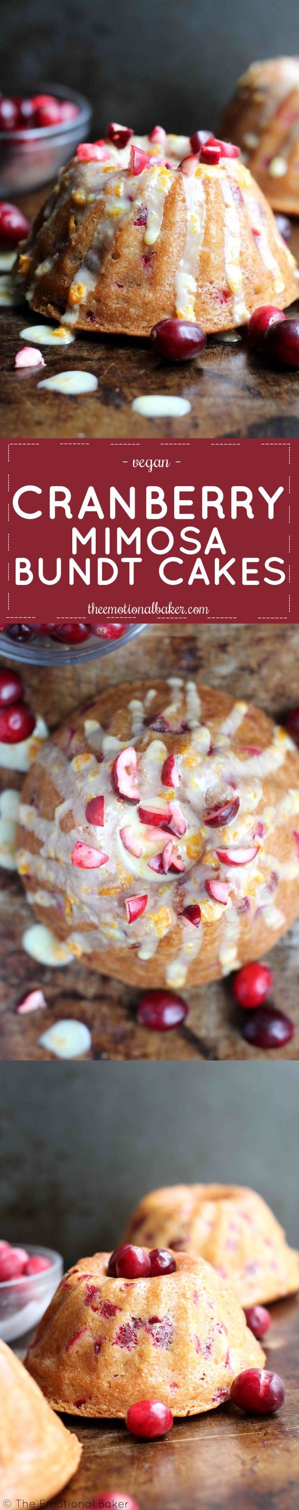 Mini Cranberry Mimosa Bundt Cakes