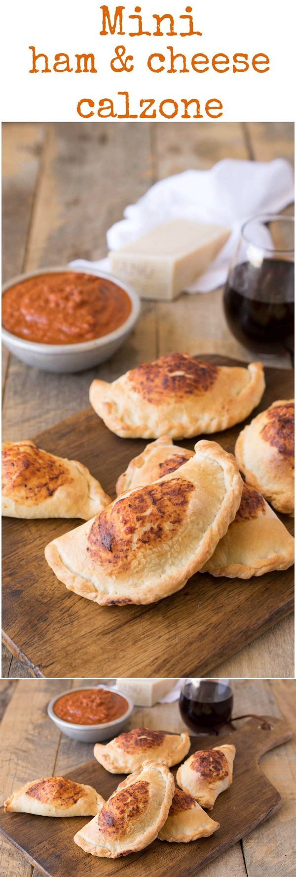 Mini ham & cheese calzone