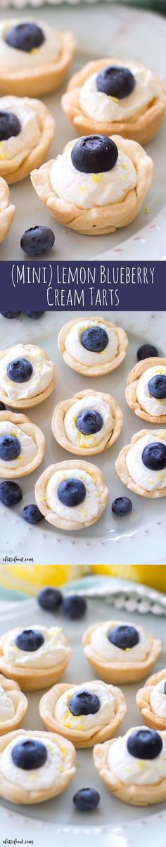 (Mini Lemon Blueberry Cream Tarts