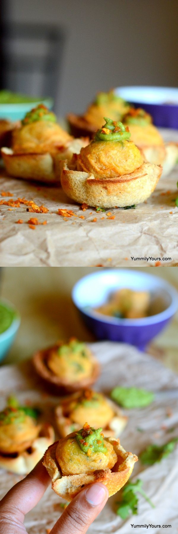 Mini vada pav bites