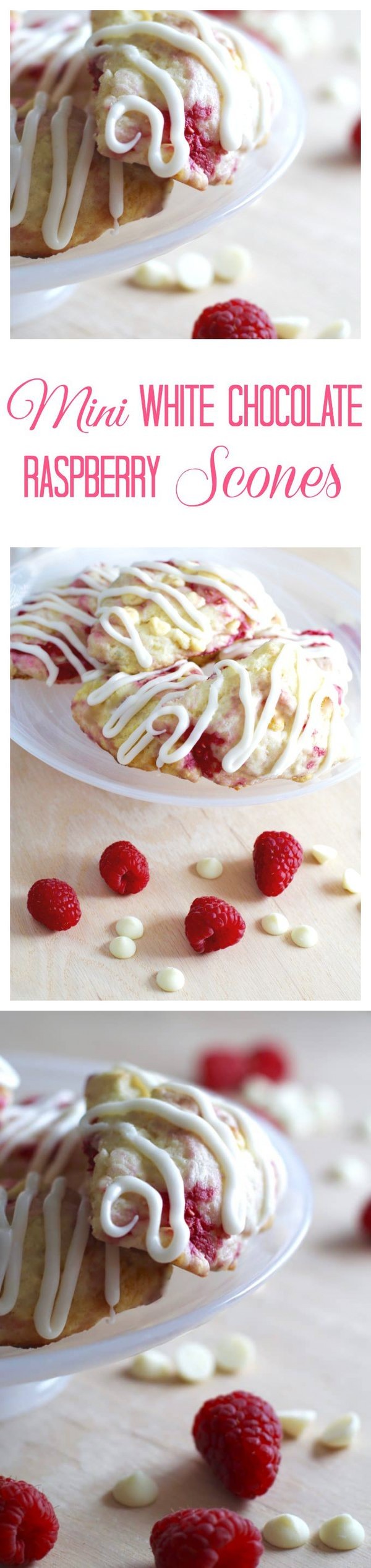 Mini White Chocolate Raspberry Scones