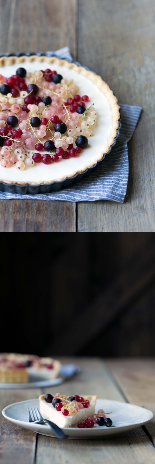 Mixed Currant Panna Cotta Tart