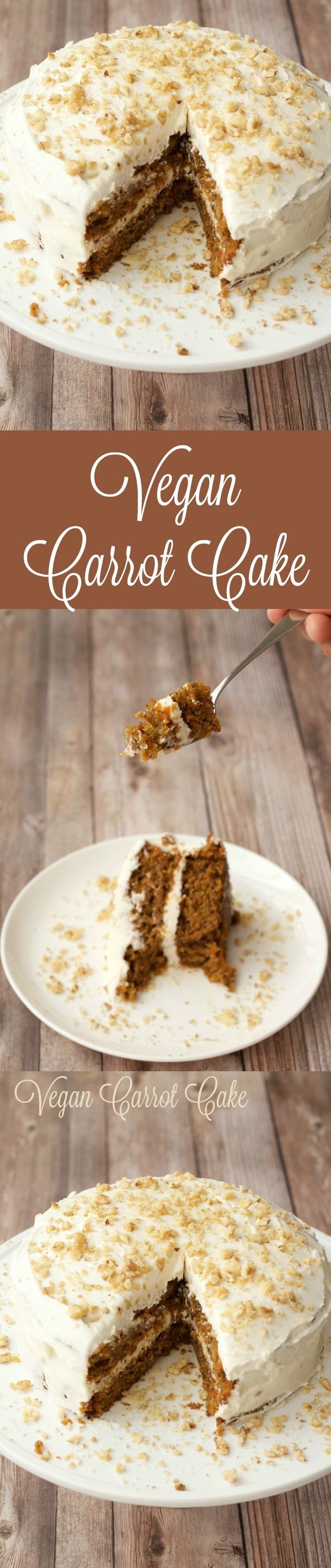 Moist Vegan Carrot Cake with Lemon Buttercream Frosting