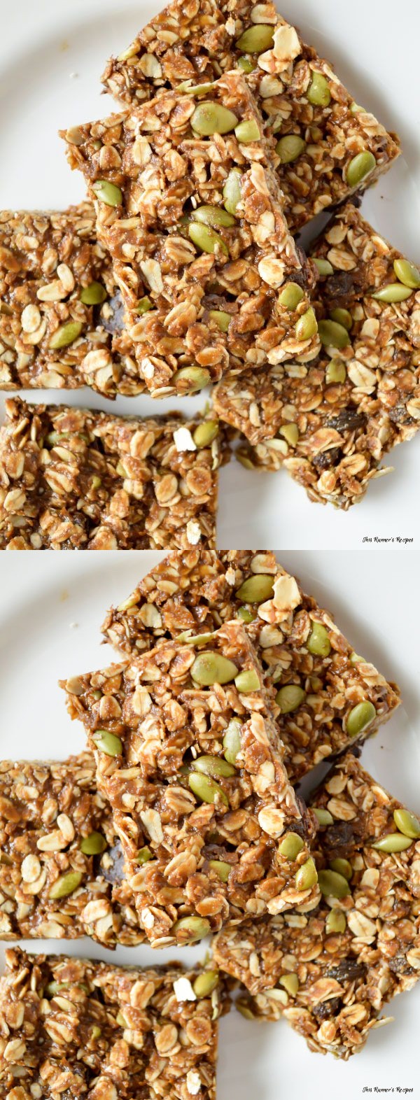 Molasses and Pumpkin Seed No Bake Granola Bars