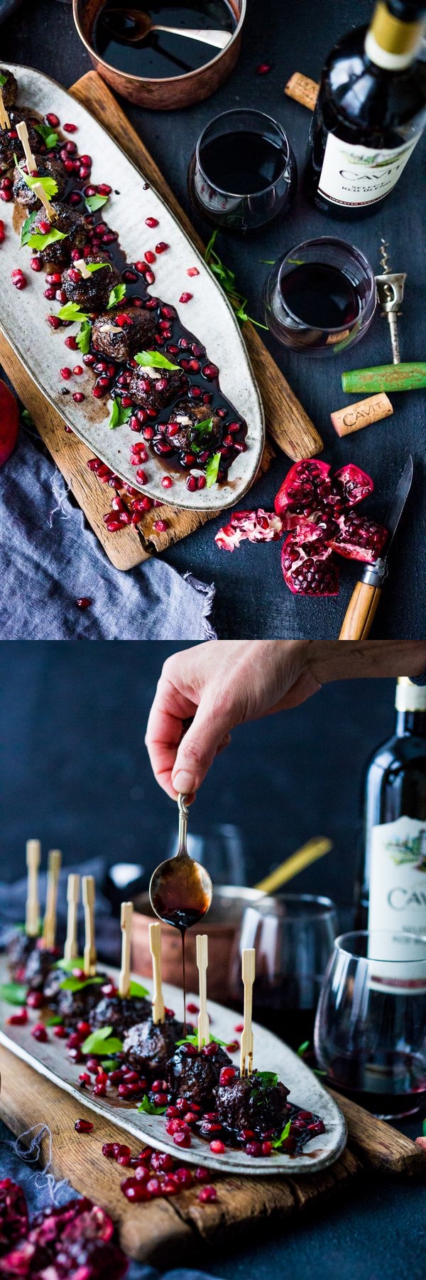 Moroccan Meatballs with Pomegranate glaze