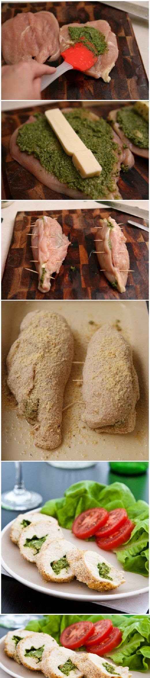 Mozzarella Pesto Stuffed Chicken Breasts