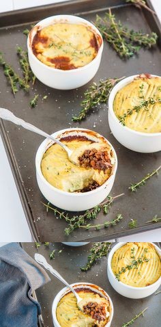 Mushroom and Cauliflower Vegan Shepherds Pie