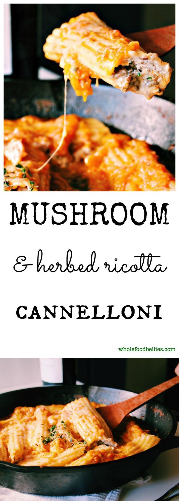 Mushroom and Herbed Ricotta Cannelloni