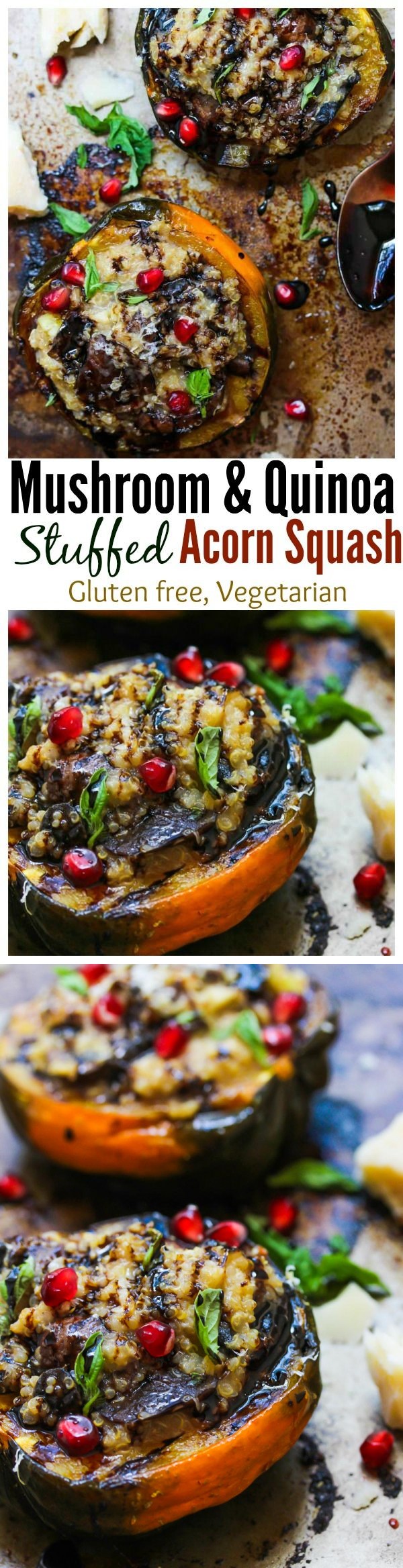 Mushroom and Quinoa Stuffed Acorn Squash