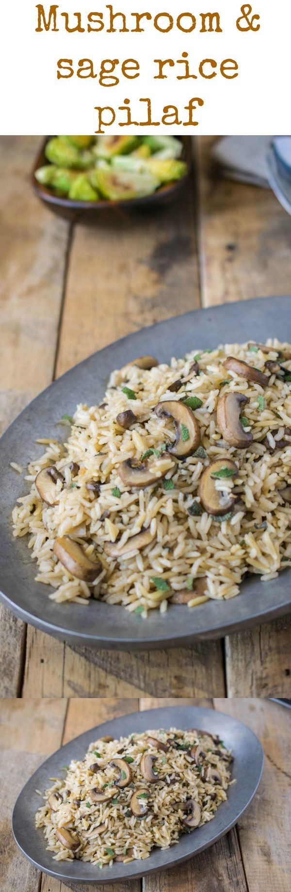 Mushroom and sage rice pilaf