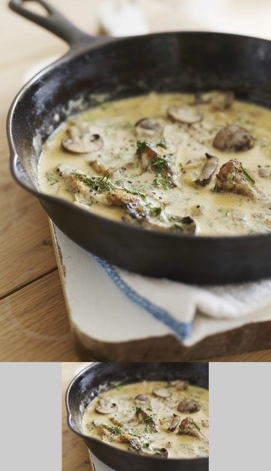 Mushroom, onion, and garlic cream sauce for pasta