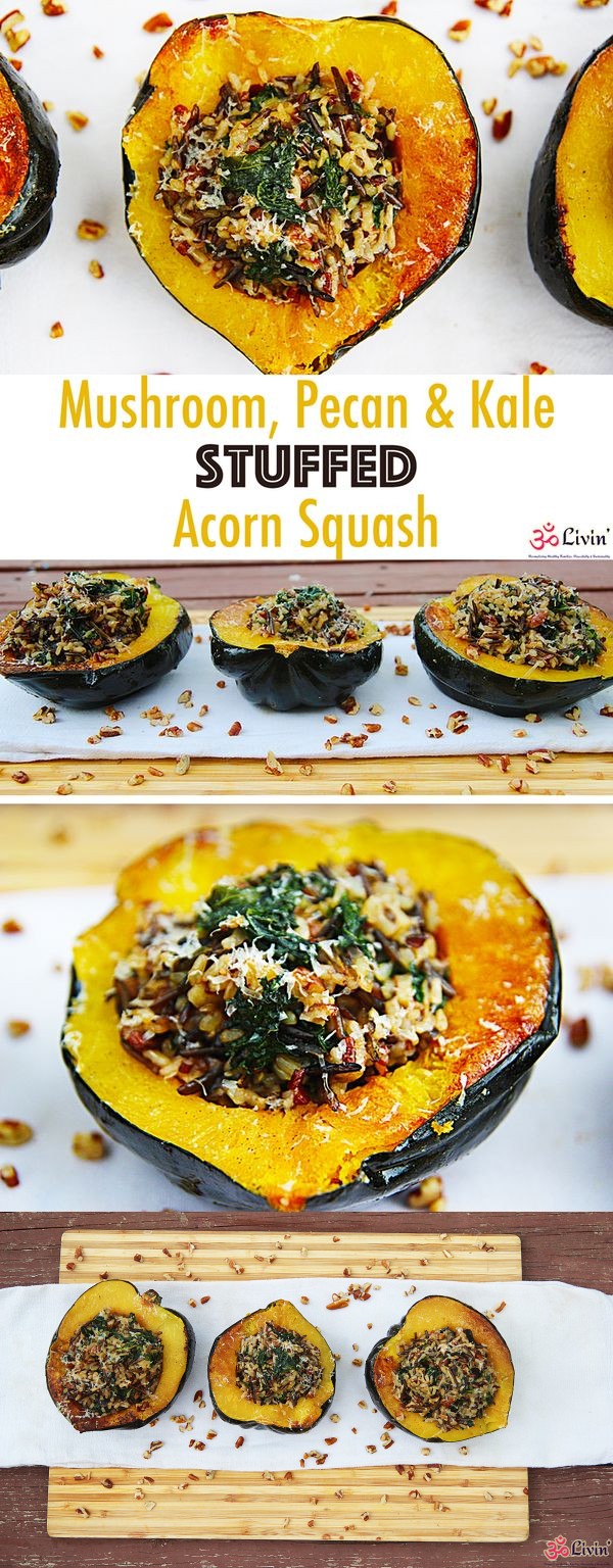Mushroom Pecan & Kale Stuffed Squash
