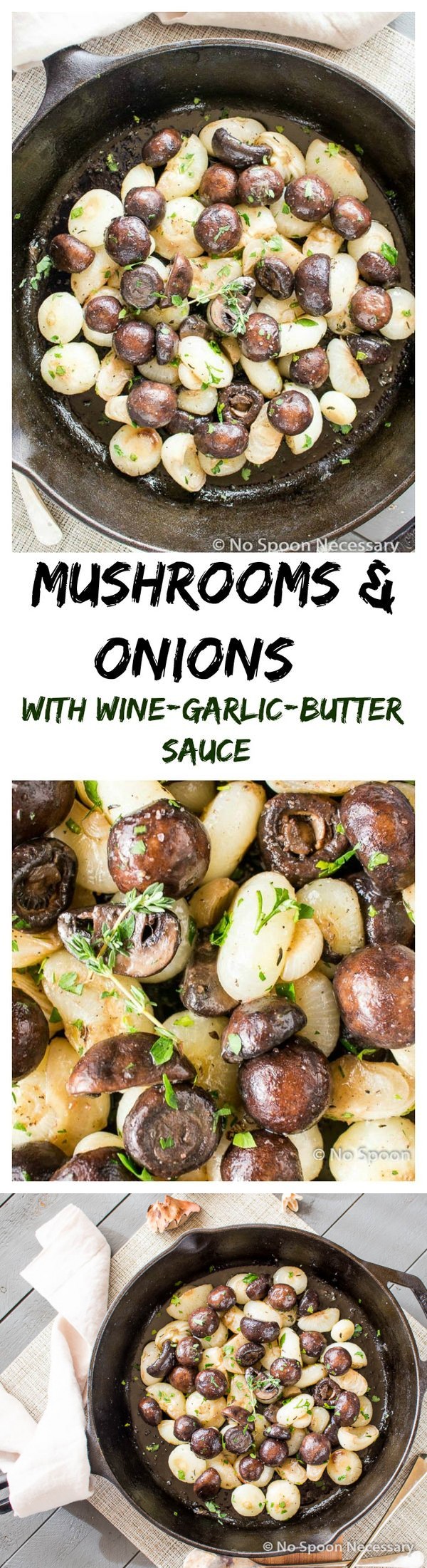 Mushrooms & Cipollini Onions (with Wine-Garlic-Butter Sauce