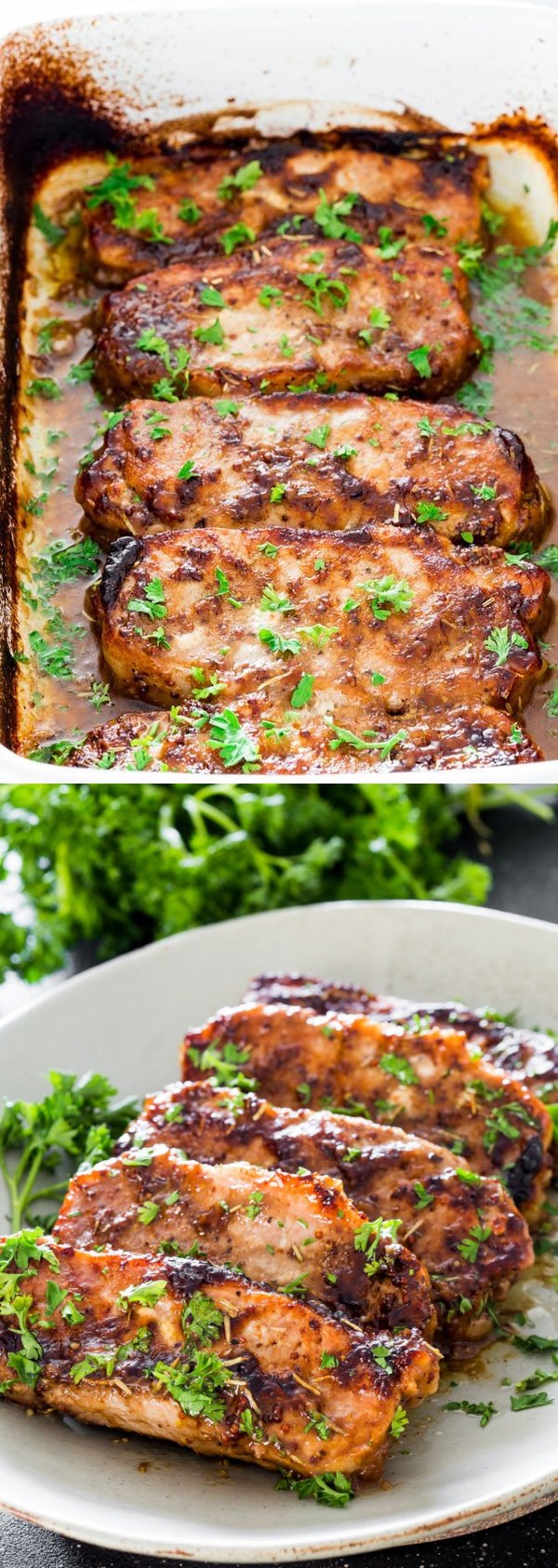 Mustard Balsamic Pork Chops with Rosemary