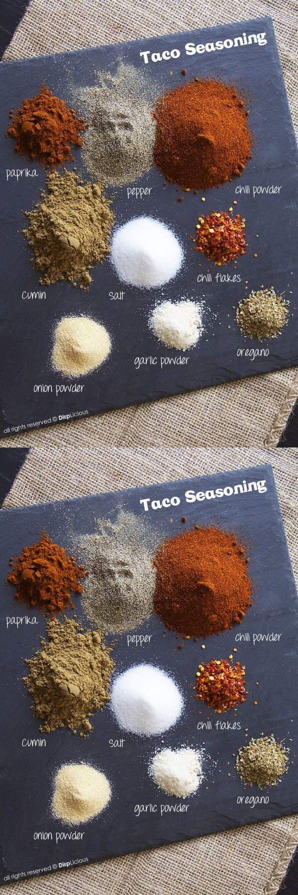 Natural homemade taco seasoning