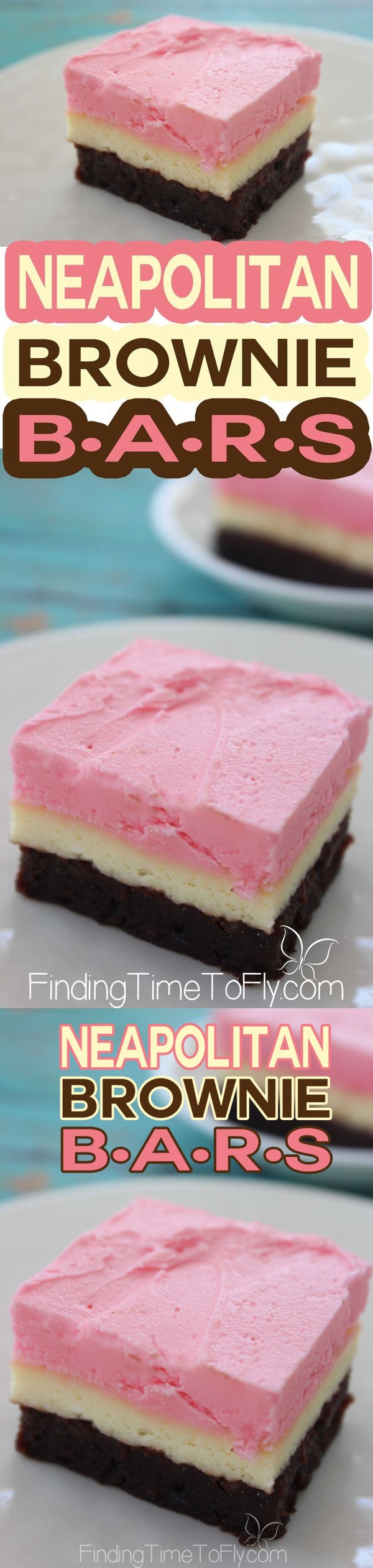 Neapolitan Brownie Bars