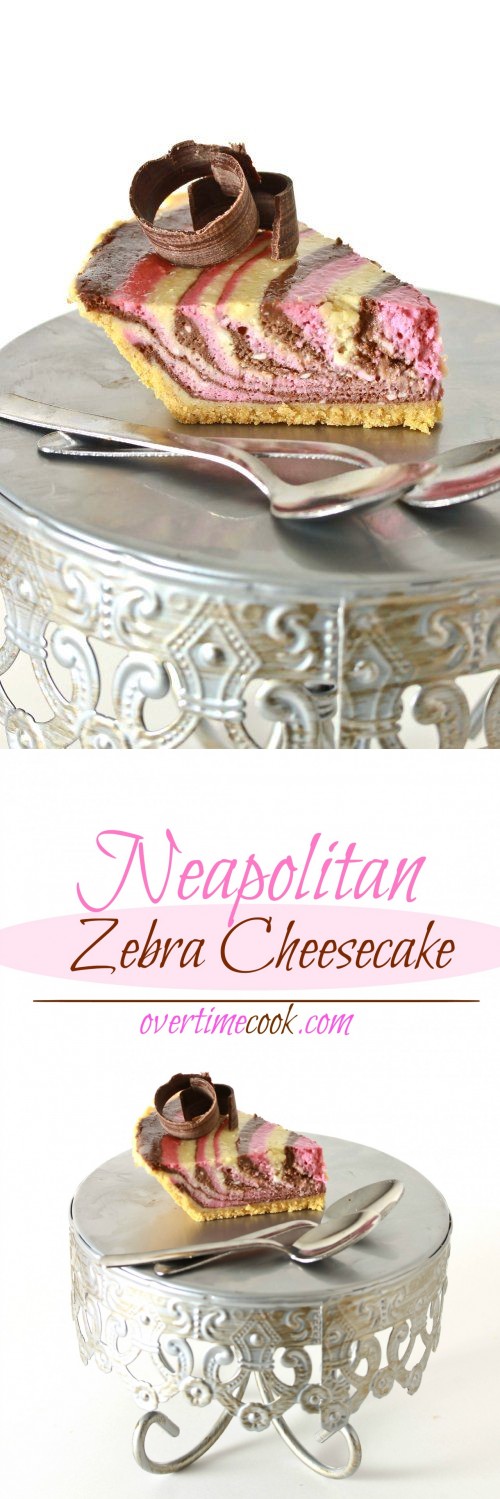 Neapolitan Zebra Cheesecake