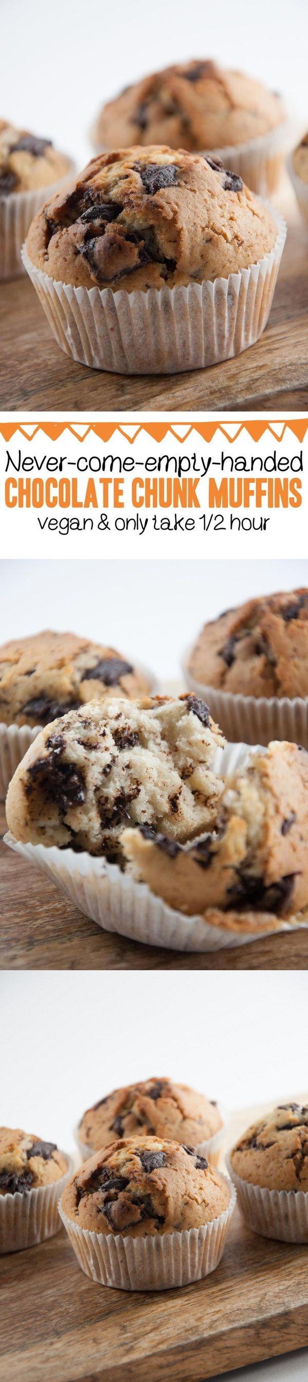 Never-Come-Empty-Handed Chocolate Chunk Muffins