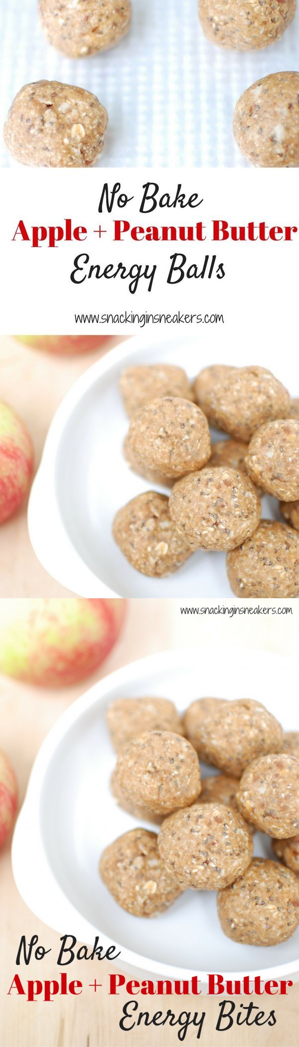 No Bake Apple Peanut Butter Energy Bites