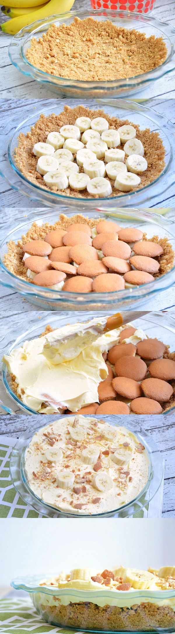 No Bake Banana Nilla Pie