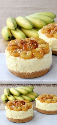 No Bake Banana Rum Cheesecake