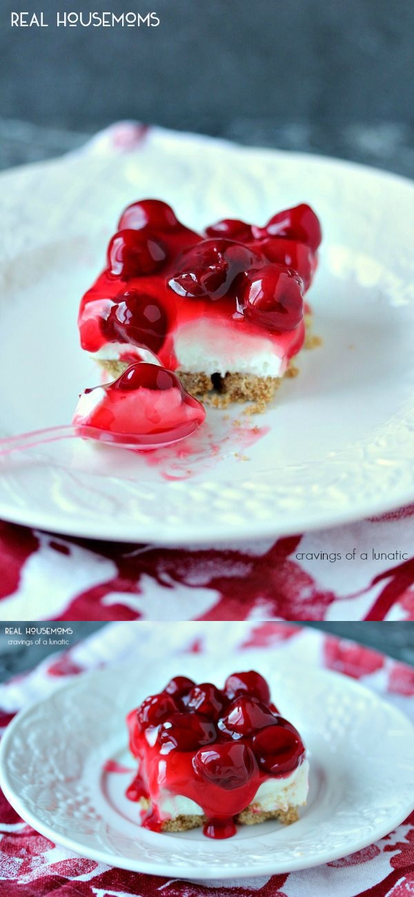 No Bake Cherry Cheesecake Bars