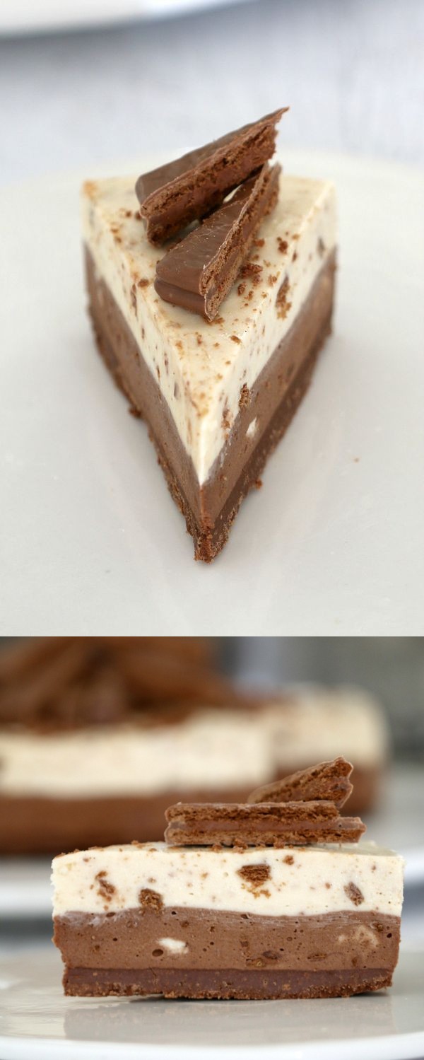 No-Bake Double Layer Tim Tam Cheesecake