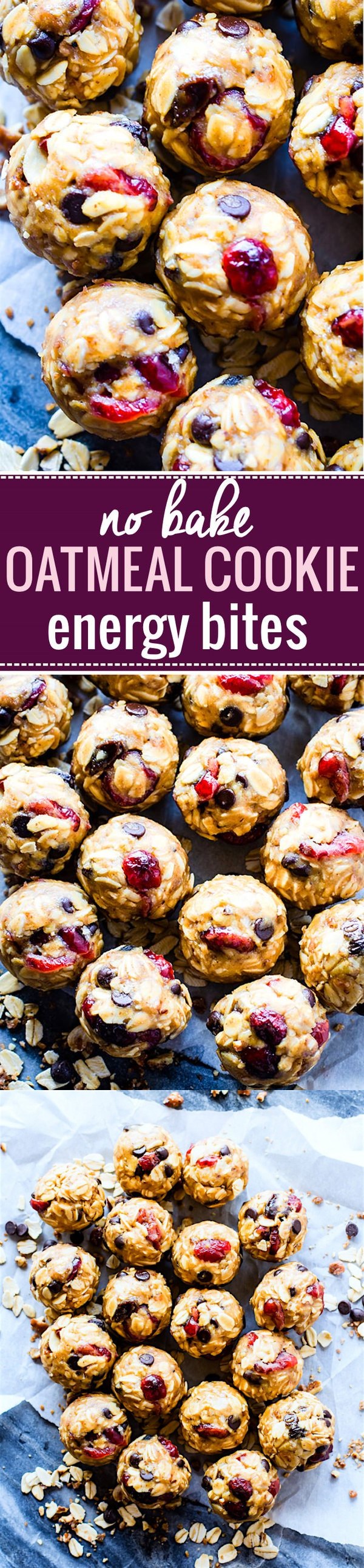 No Bake Loaded Oatmeal Cookie Energy Bites (Gluten Free, Vegan Friendly