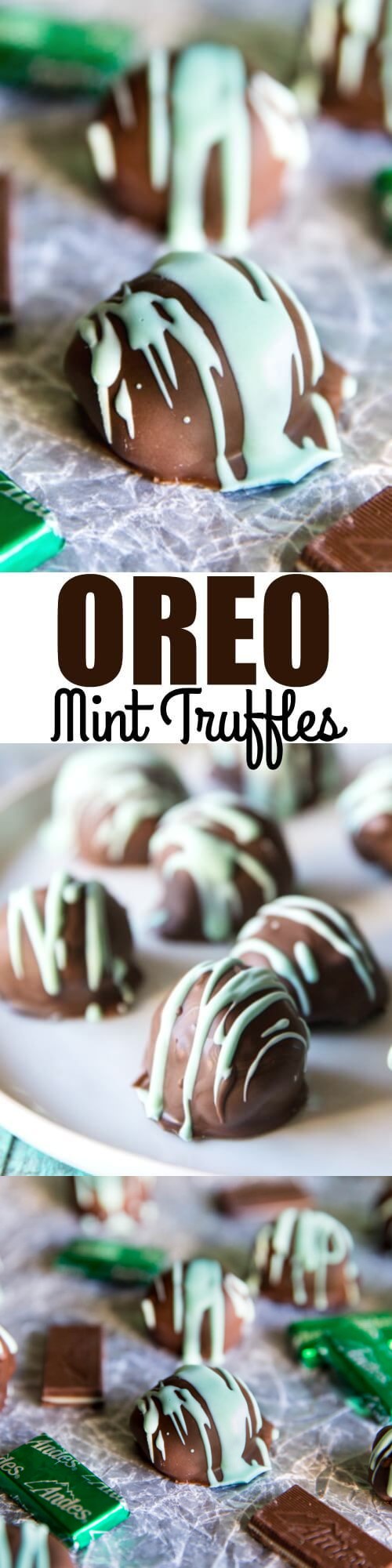 No Bake OREO Mint Truffles