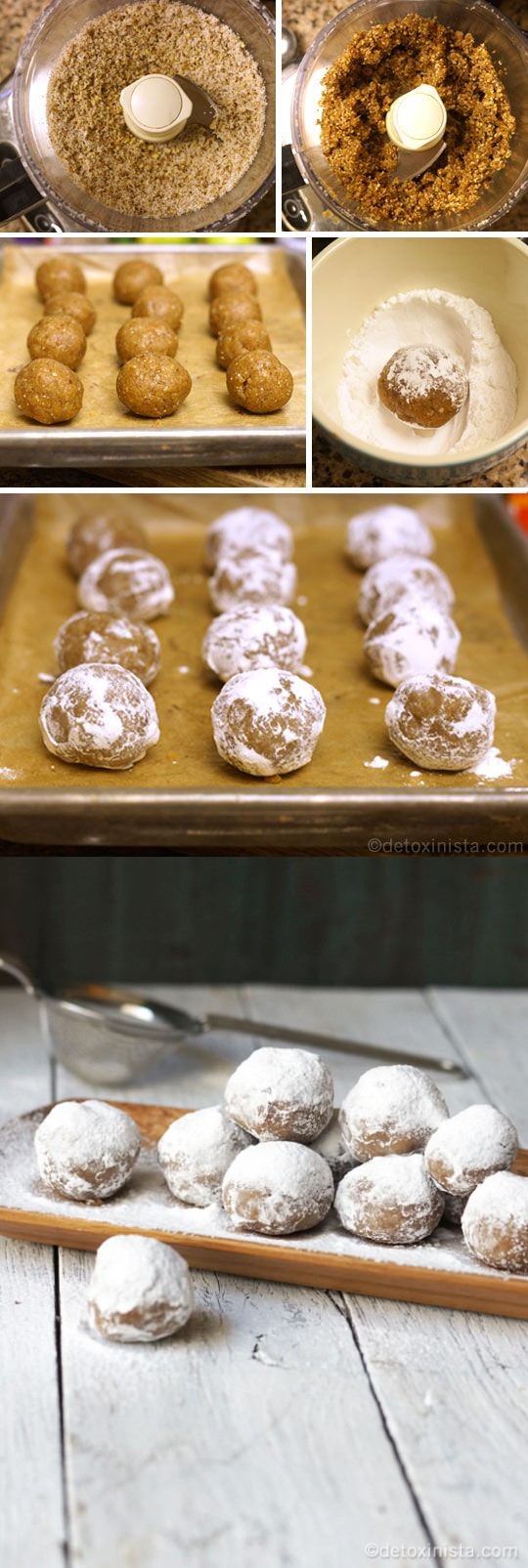 No-Bake Pecan Snowballs (Grain-free, Vegan