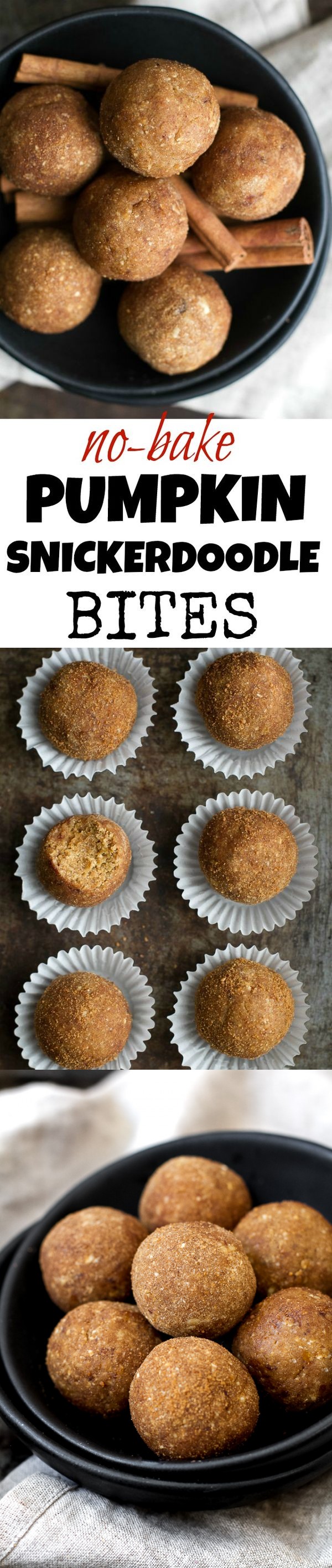 No Bake Pumpkin Snickerdoodle Bites