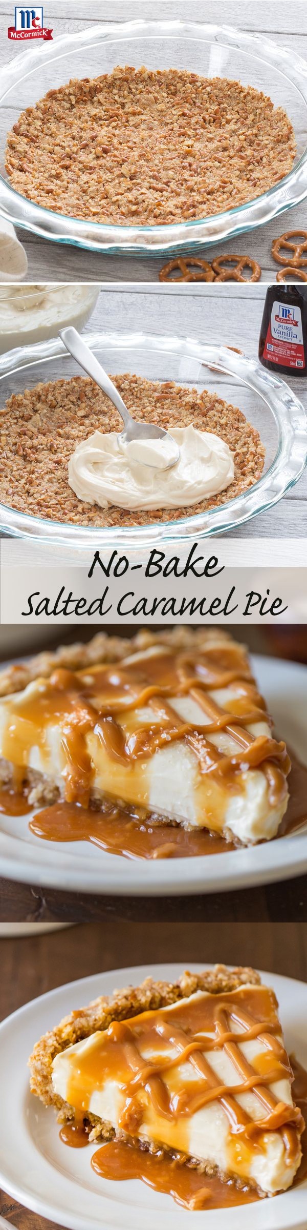 No Bake Salted Caramel Pie