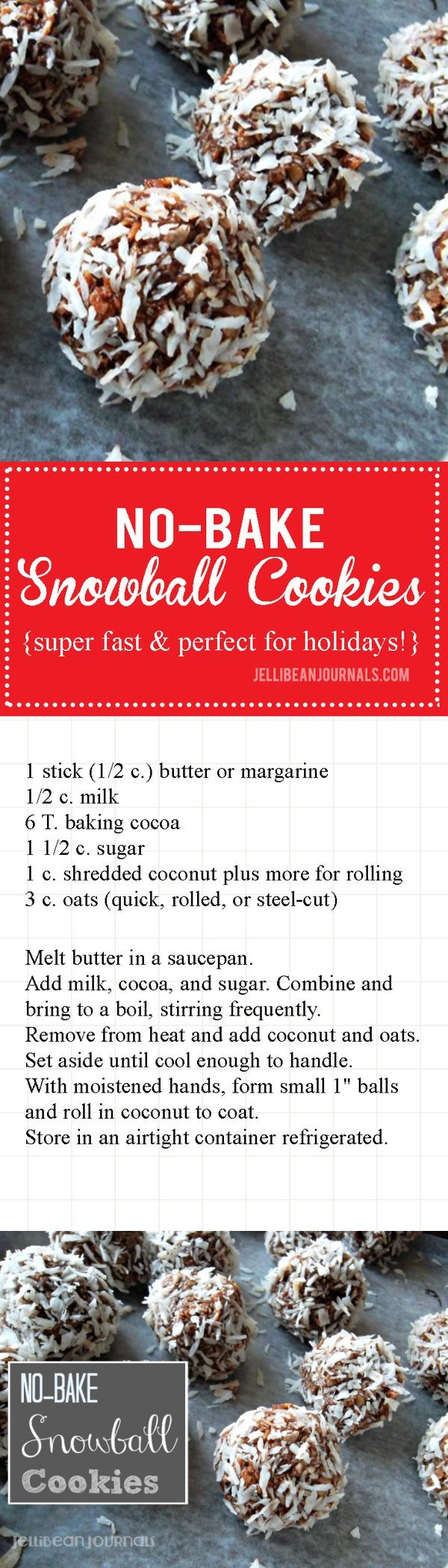 No-bake Snowball Cookies