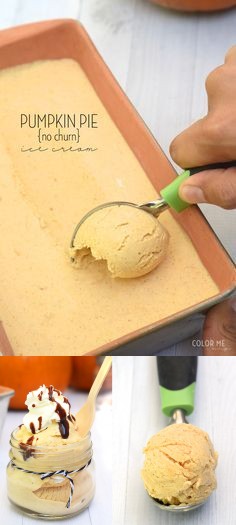 No churn easy pumpkin pie ice cream