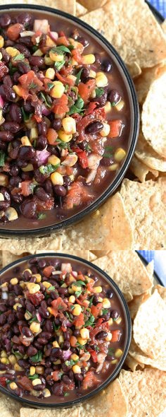 No Cook Corn Black Bean Salsa