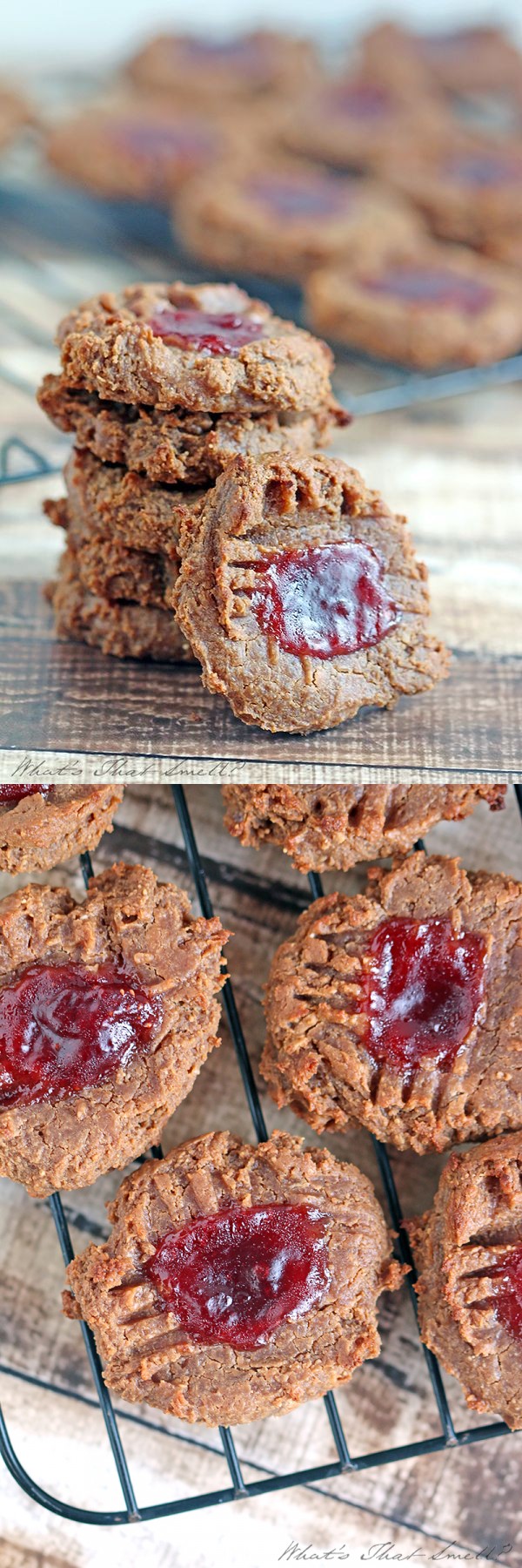 No Flour Peanut Butter & Jelly Cookies