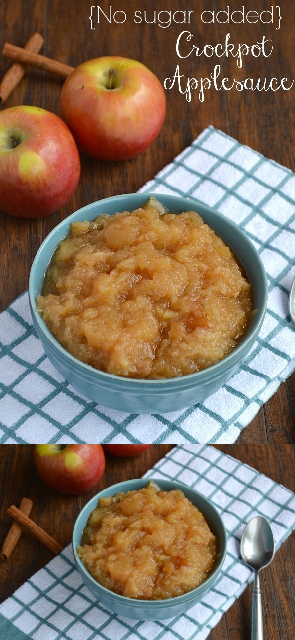 (No Sugar Added Crockpot Applesauce