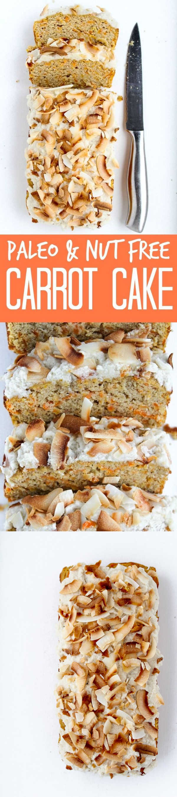 Nut Free Paleo Carrot Cake