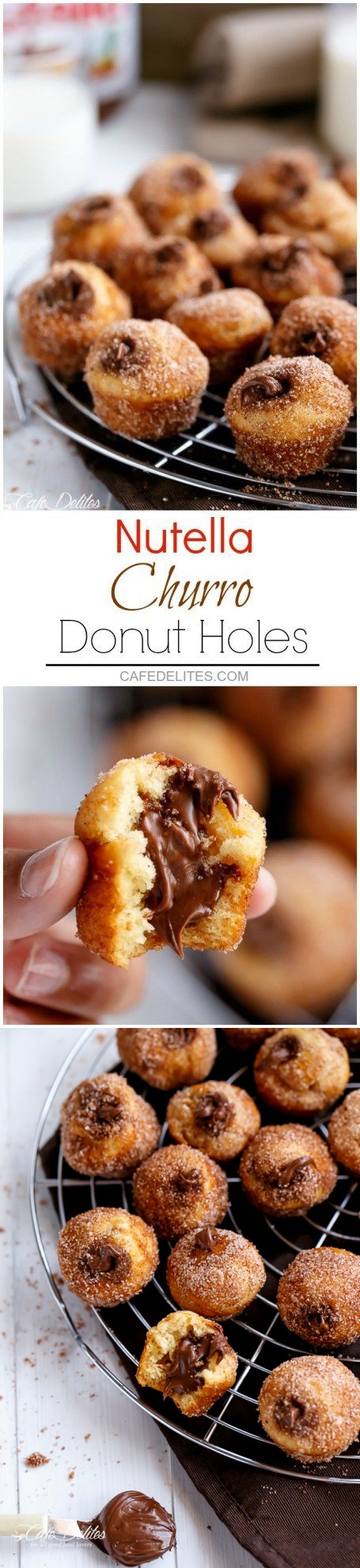 Nutella Churro Donut Holes