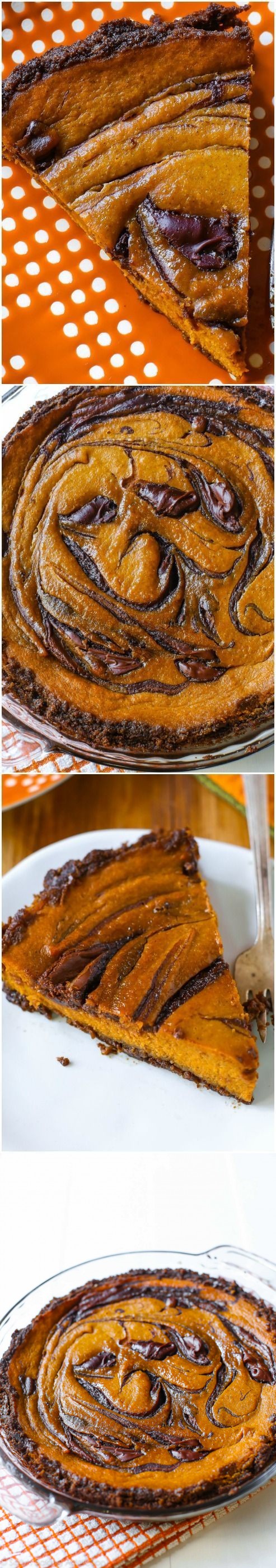 Nutella Swirl Pumpkin Pie