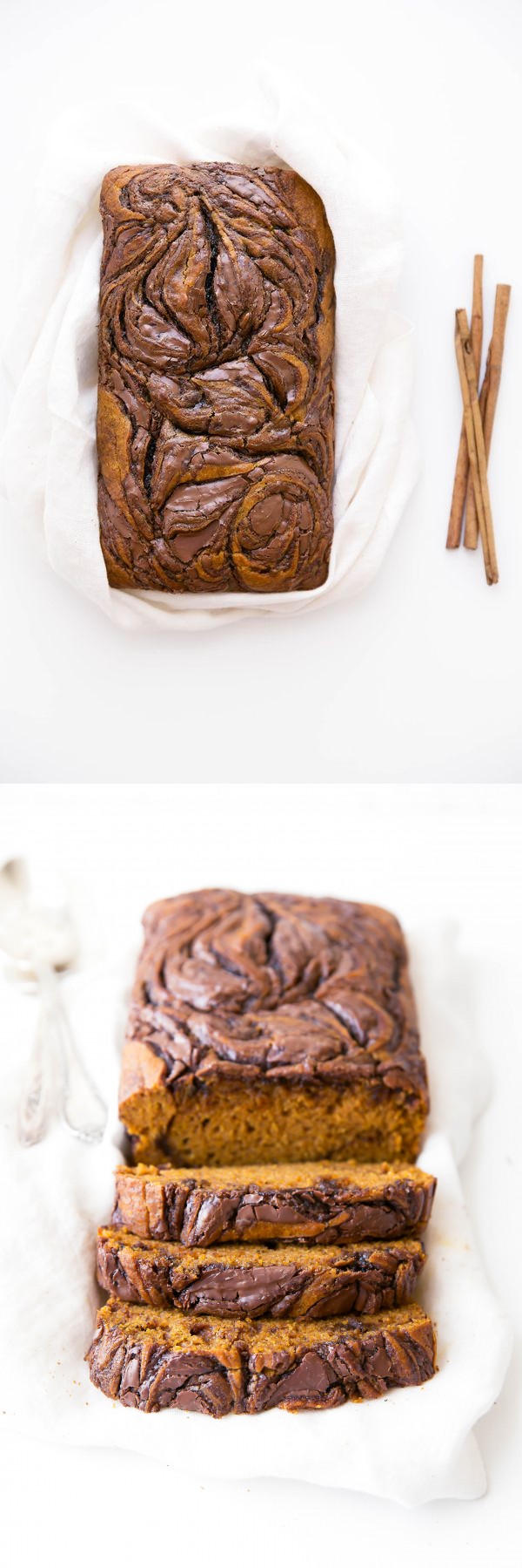 Nutella Swirled Pumpkin Bread