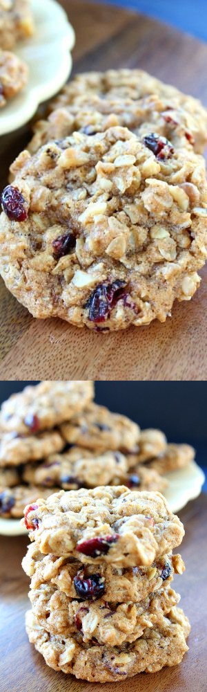 Oatmeal Walnut Cranberry Cookies