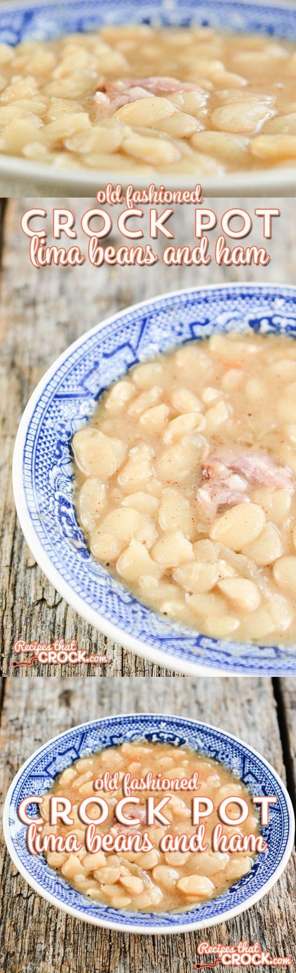 Old Fashioned Crock Pot Lima Beans and Ham