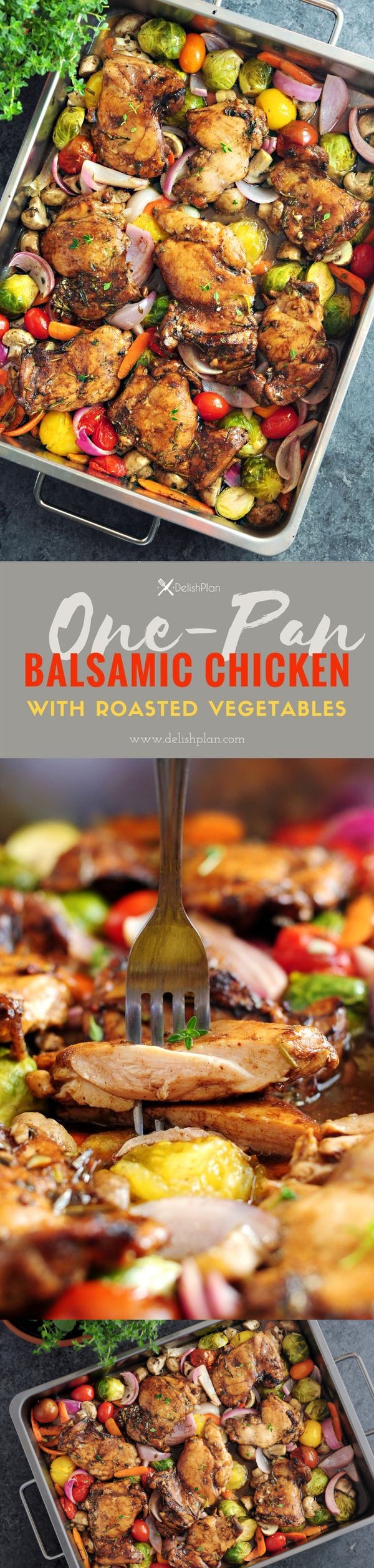 One-Pan Balsamic Chicken with Roasted Vegetables