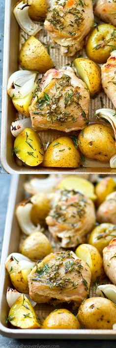 One-Pan Rosemary Roast Chicken + Potatoes