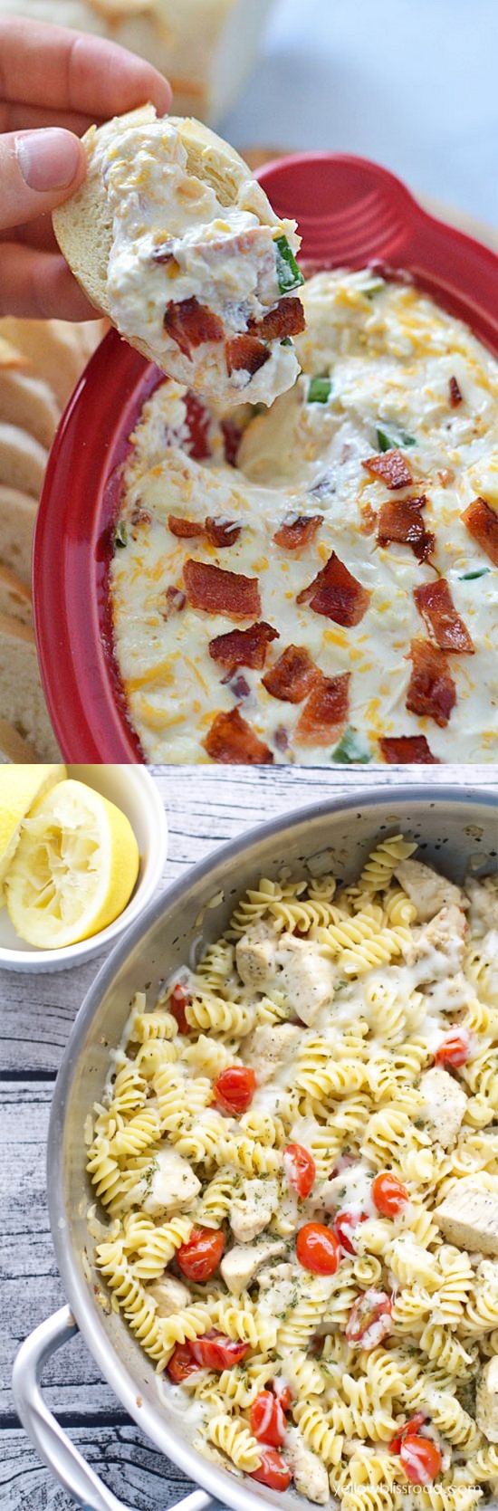 One Pan Spicy Lemon Chicken Pasta with Tomatoes