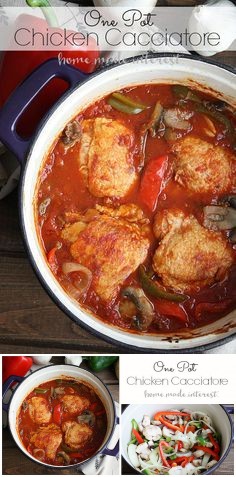 One Pot Chicken Cacciatore