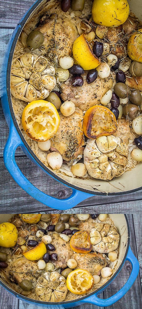 One Pot Greek Lemon Chicken and Rice