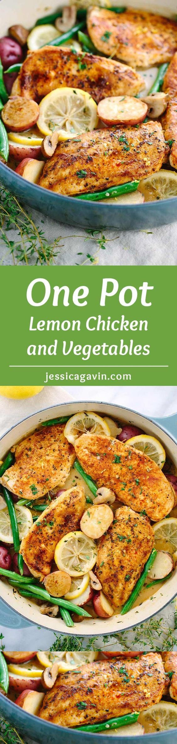 One Pot Meal Lemon Chicken with Vegetables