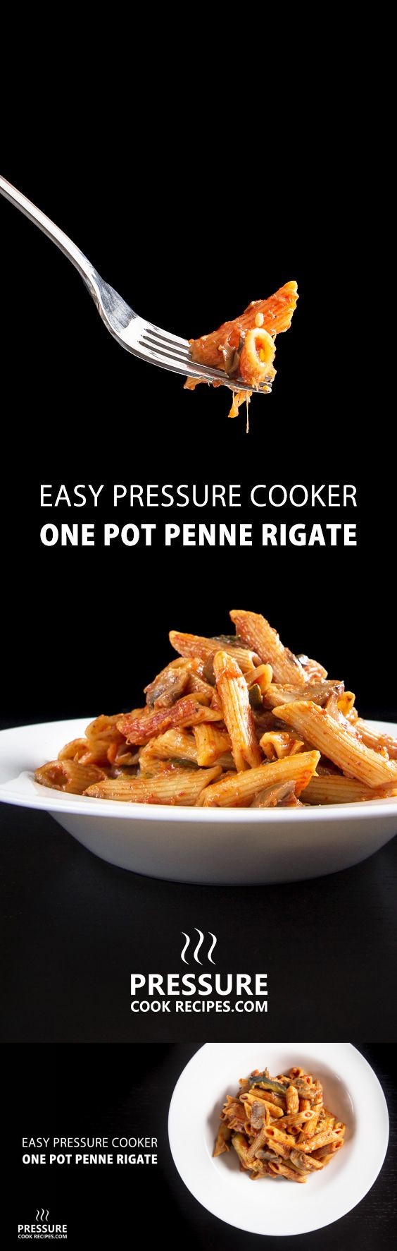 One Pot Pressure Cooker Penne Rigate Pasta